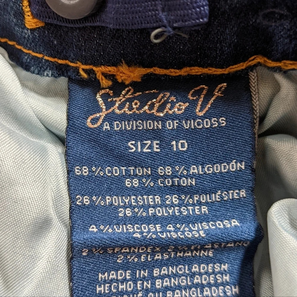 Girls Denim High Waisted Dark Washed Jeans - Picture 7 of 8